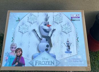 4ft tall Disney Olaf animated holiday Christmas decoration