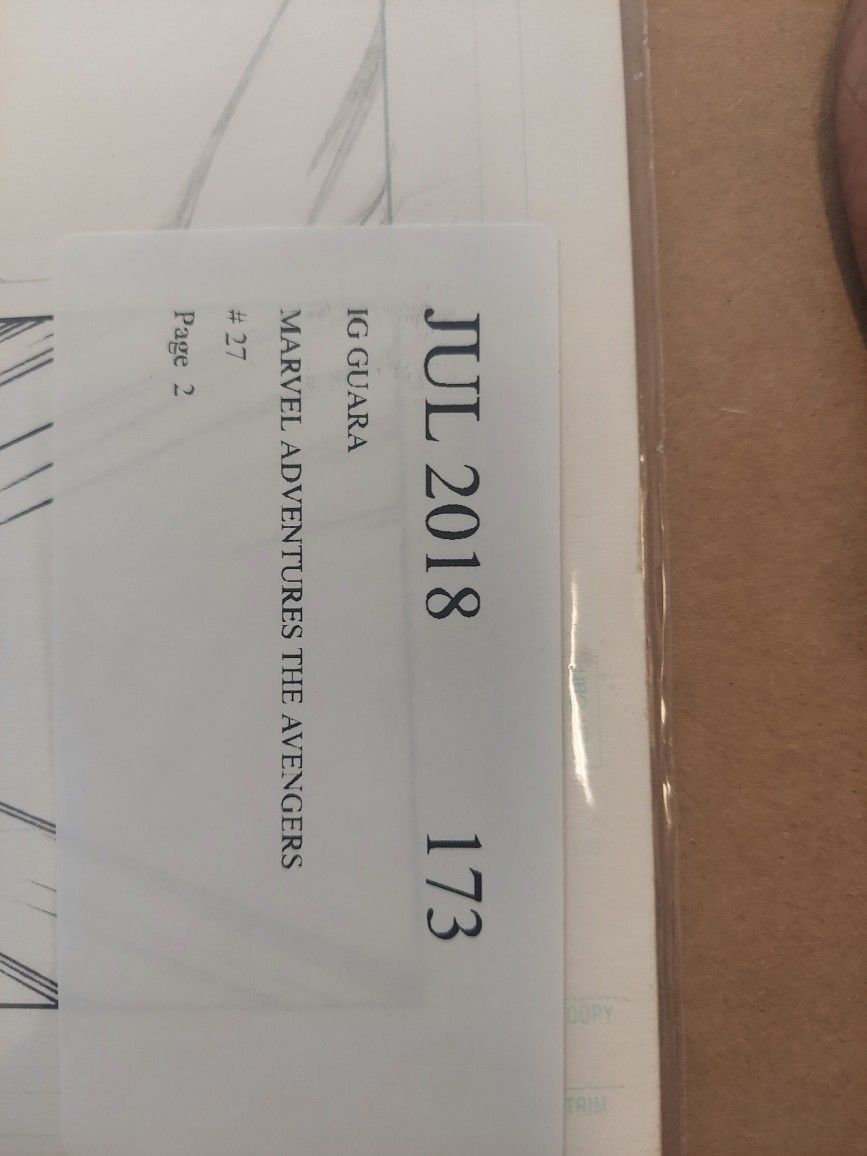 Original Marvel Adventures The Avengers SPLASH Drawing