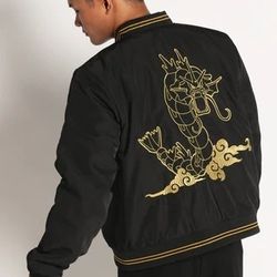 Pokémon x BlackMilk Gyarados Gold Bomber Jacket (Limited Edition Large)