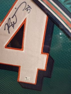 Ricky williams signed frame jersey with certificate of authenticity