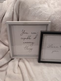Motivational Quote Framed Prints Set of 3