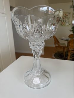 Beautiful tall glass dish