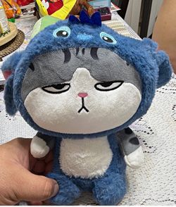 Grumpy Cat Plush Stuffed Animal in Dragon Costume