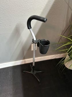 Quad Cane with Cup Holder