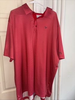 Callaway Shirt Mens 3XL Short Sleeve Pink Golf Polo Casual Opti-Dri