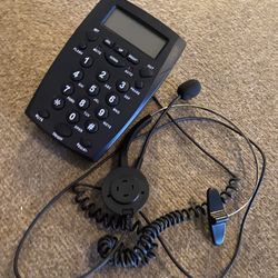 Work At Home Work From Home Phone with headset and mic (headphones needs sponge)