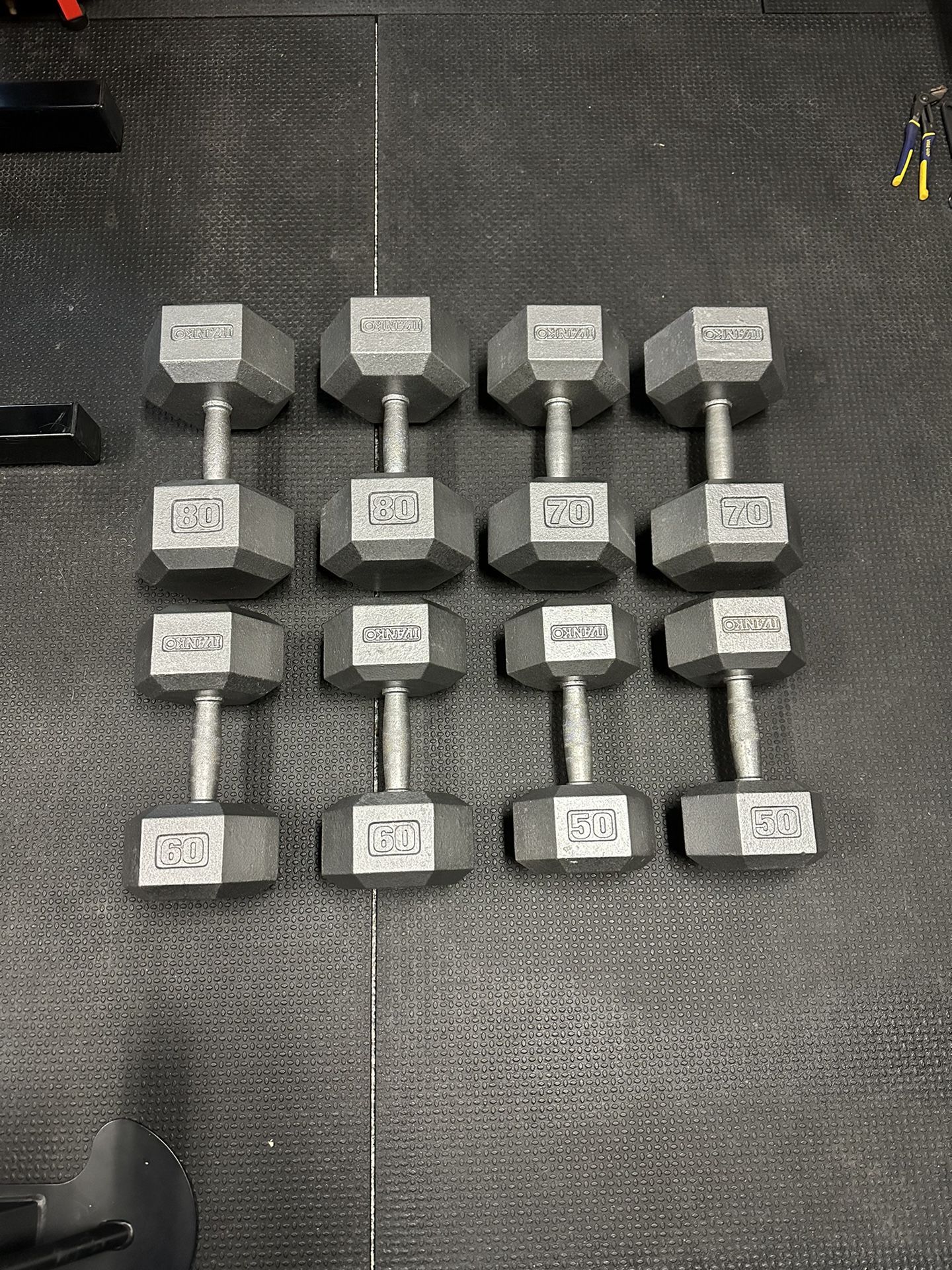 Set Of Ivanko Dumbbells 520 Lb Set