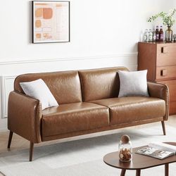 67" Loveseat Sofa, Mid Century Modern Decor Sofa Couch with Pillows and Thick Seat Cushion