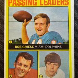 1972 Topps Baseball Card #3 Bob Griese