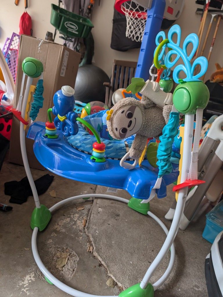 Baby Bouncer,  Car, Bike, Walkers, Tables And Chairs - Like New Condition 