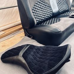 Suede,vinyl bench seat