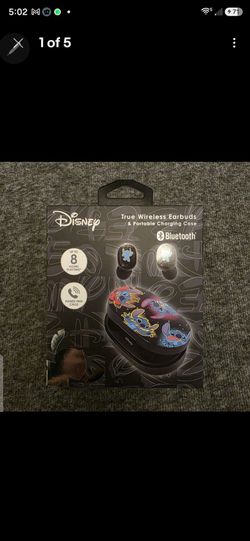 Disney Stitch Galactic True Wireless Earbuds with Charging Case – Brand New