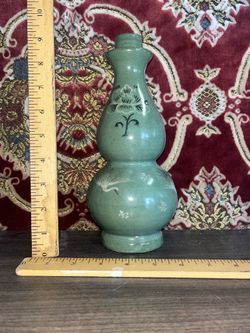 Vintage Korean Celadon Porcelain Vase