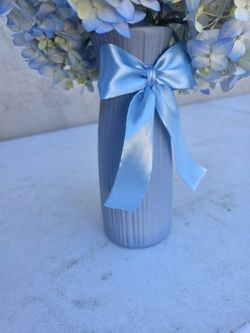 Blue Vases With Bows
