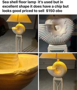 Seashell Floor Lamp with Shade