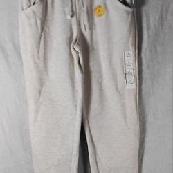 Girls Fleece Jogger Pants Oatmeal Color Size L(10/12) Cat & Jack