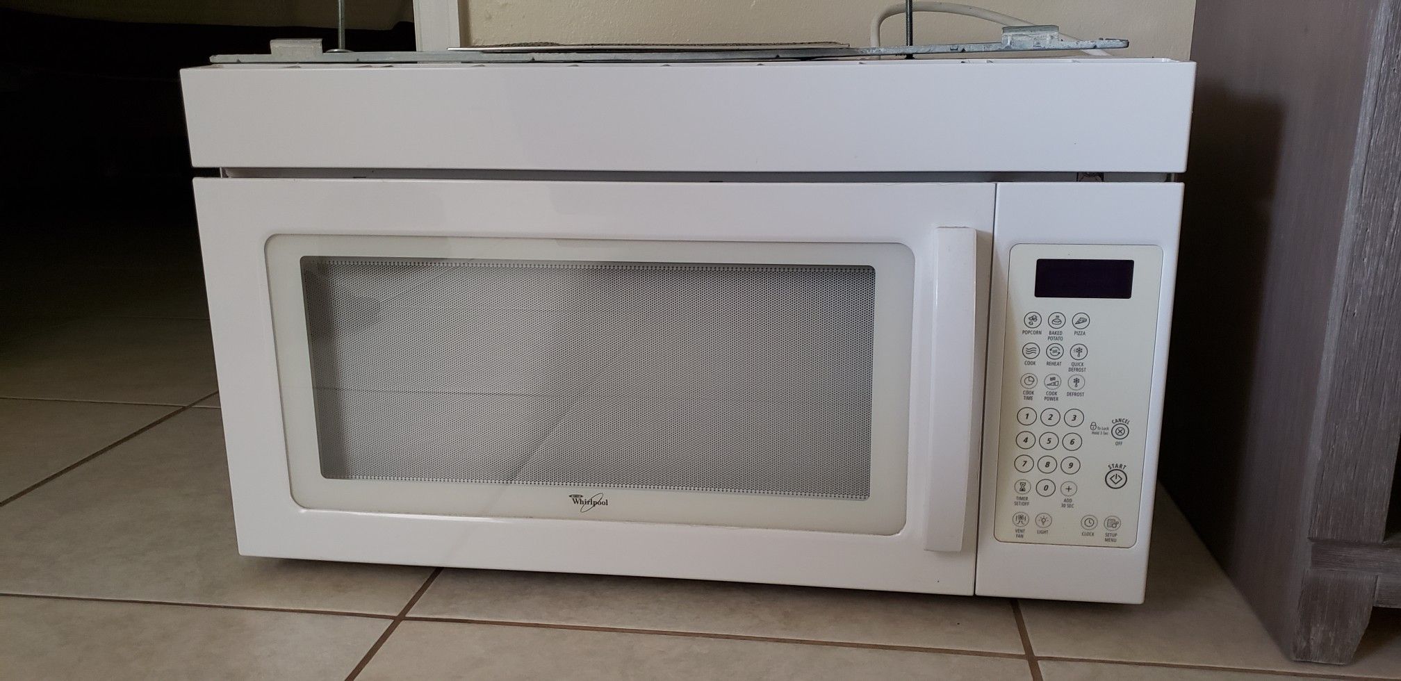 Whirlpool over counter microwave