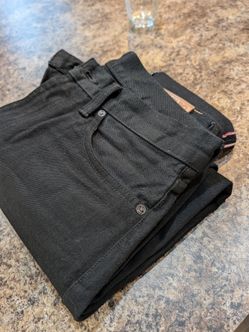 Like new - Momotaro MMJZ1201 "Classic" 15.7oz Black Selvedge Denim - Tapered Fit