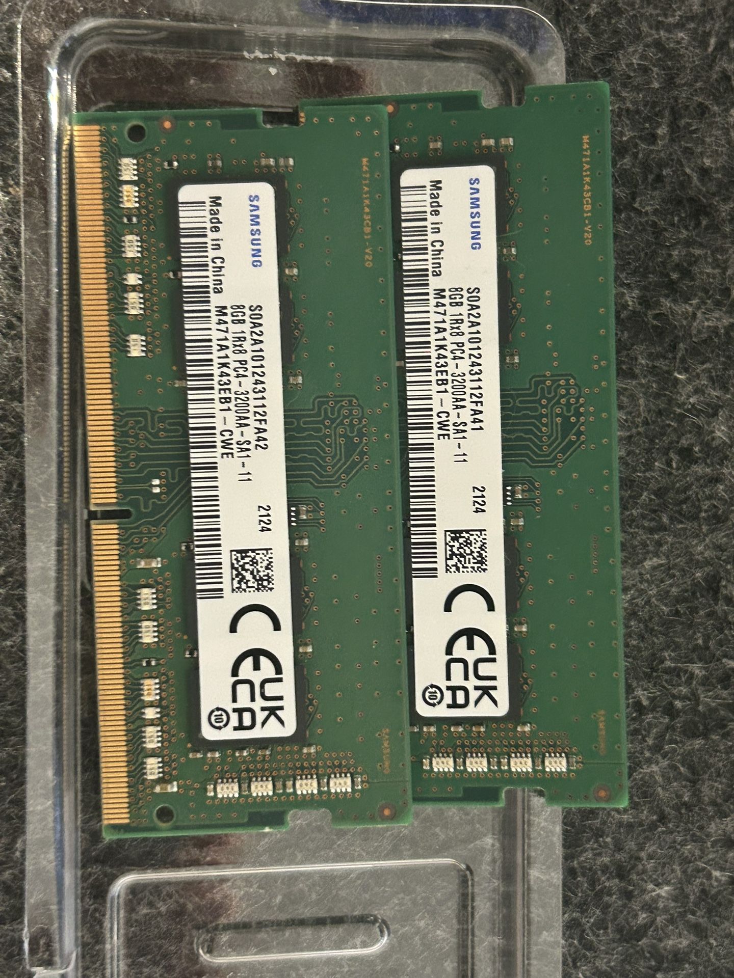 SAMSUNG LAPTOP RAM [8GB X2 = 16 GB TOTAL] 