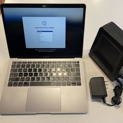 2019 MacBook Air, includes Charger, Cable and 500 GB Maxtor OneTouch hard drive: