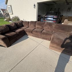 Large Brown Sectional