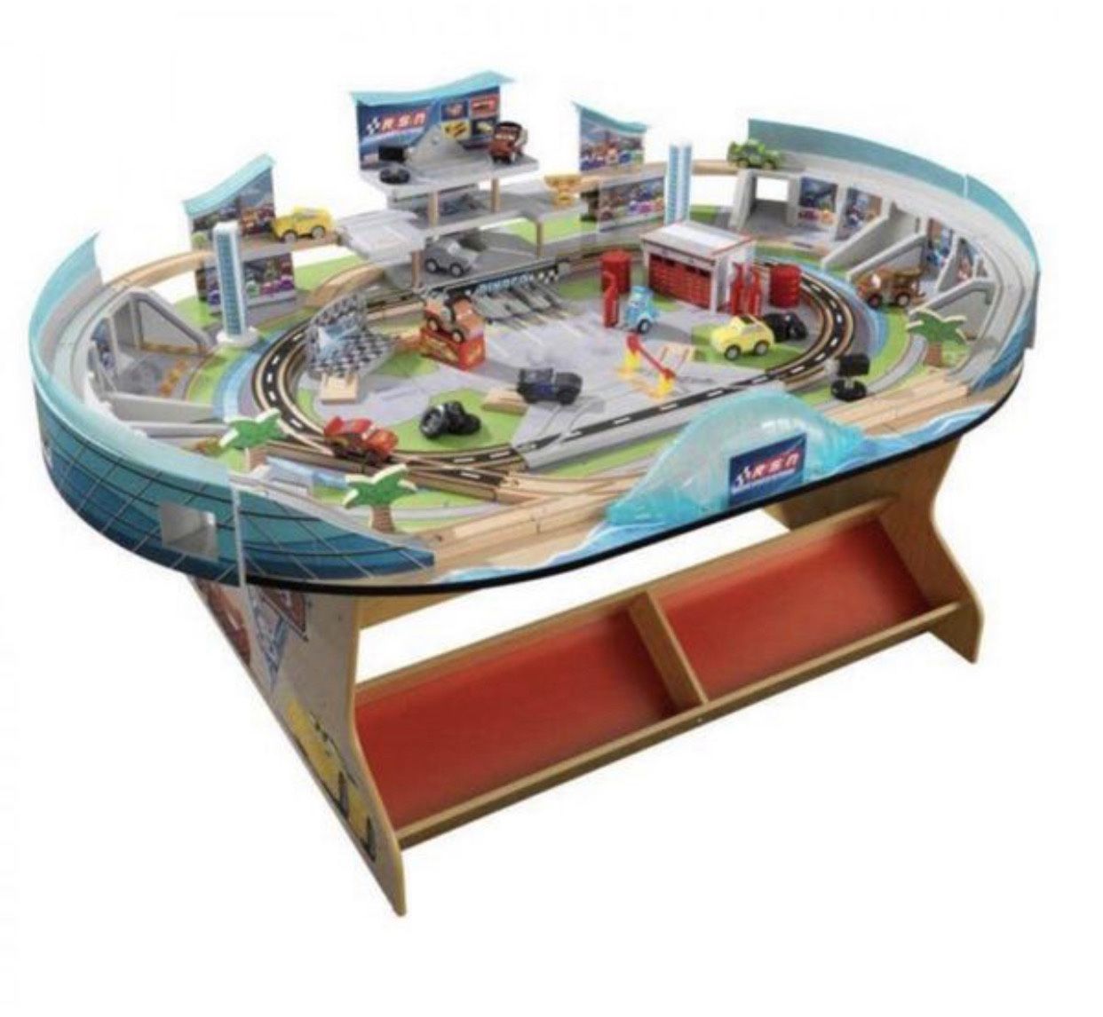 DISNEY PIXAR CARS 3 FLORIDA SPEEDWAY TRAIN TABLE RACE TRACK