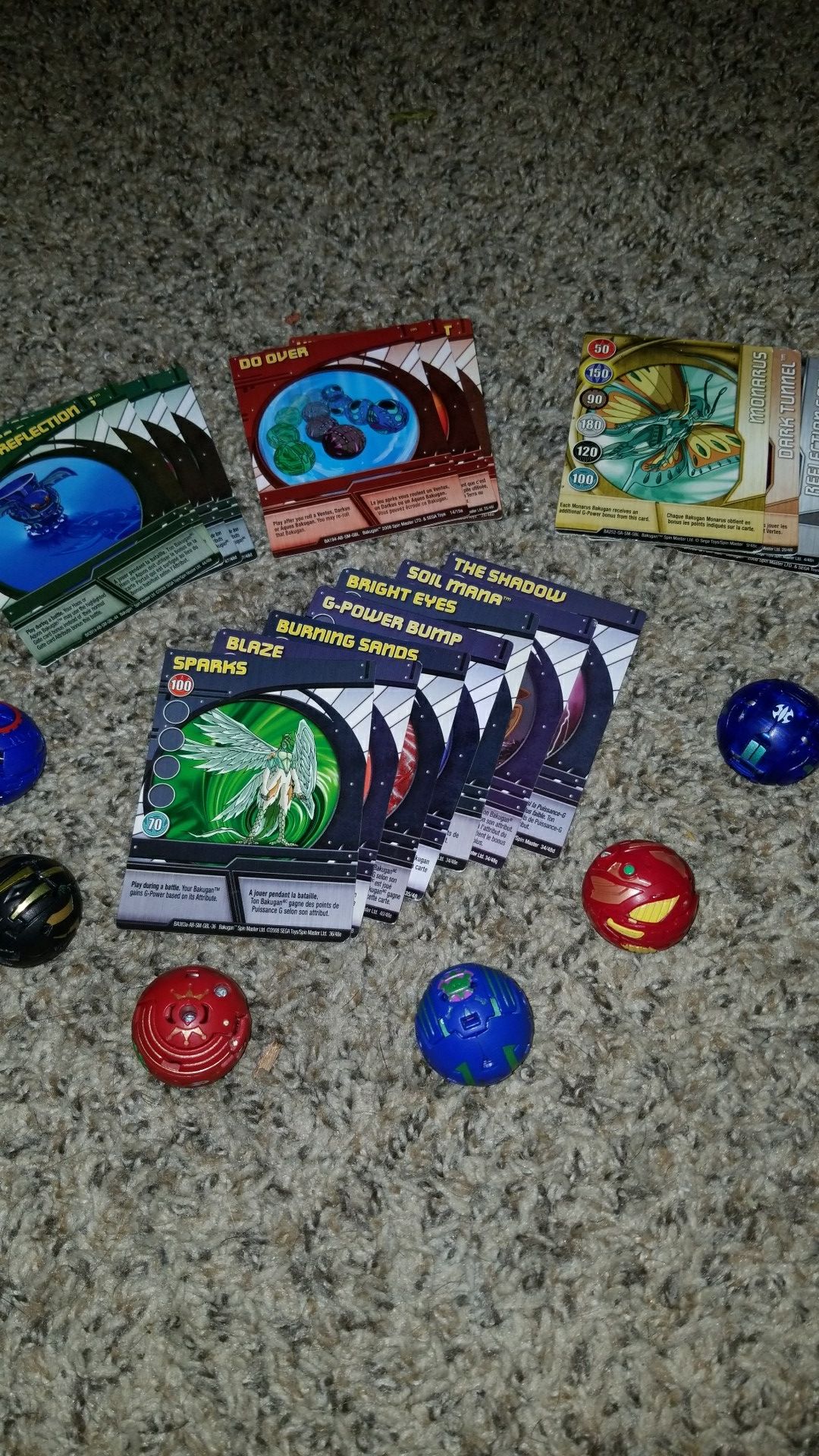 Bakugan Set 6 Warriors- 6 Metal cards- 14 regular cards