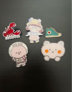 Cute Kawaii Enamel Pin Set of 5