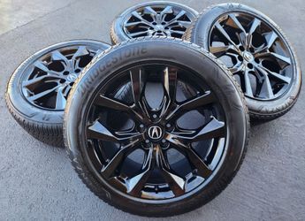 20 Acura MDX New Gloss Black OEM Wheels and Tires