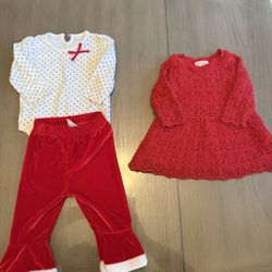 12 Month Christmas Girl Clothes