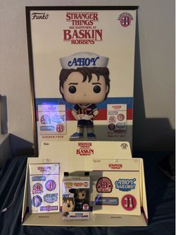 Funko Pop! Television Stranger Things Steve #829 Baskin-Robbins Exclusive Display