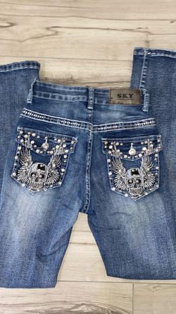 Sky Brand Embellished Skinny Jeans