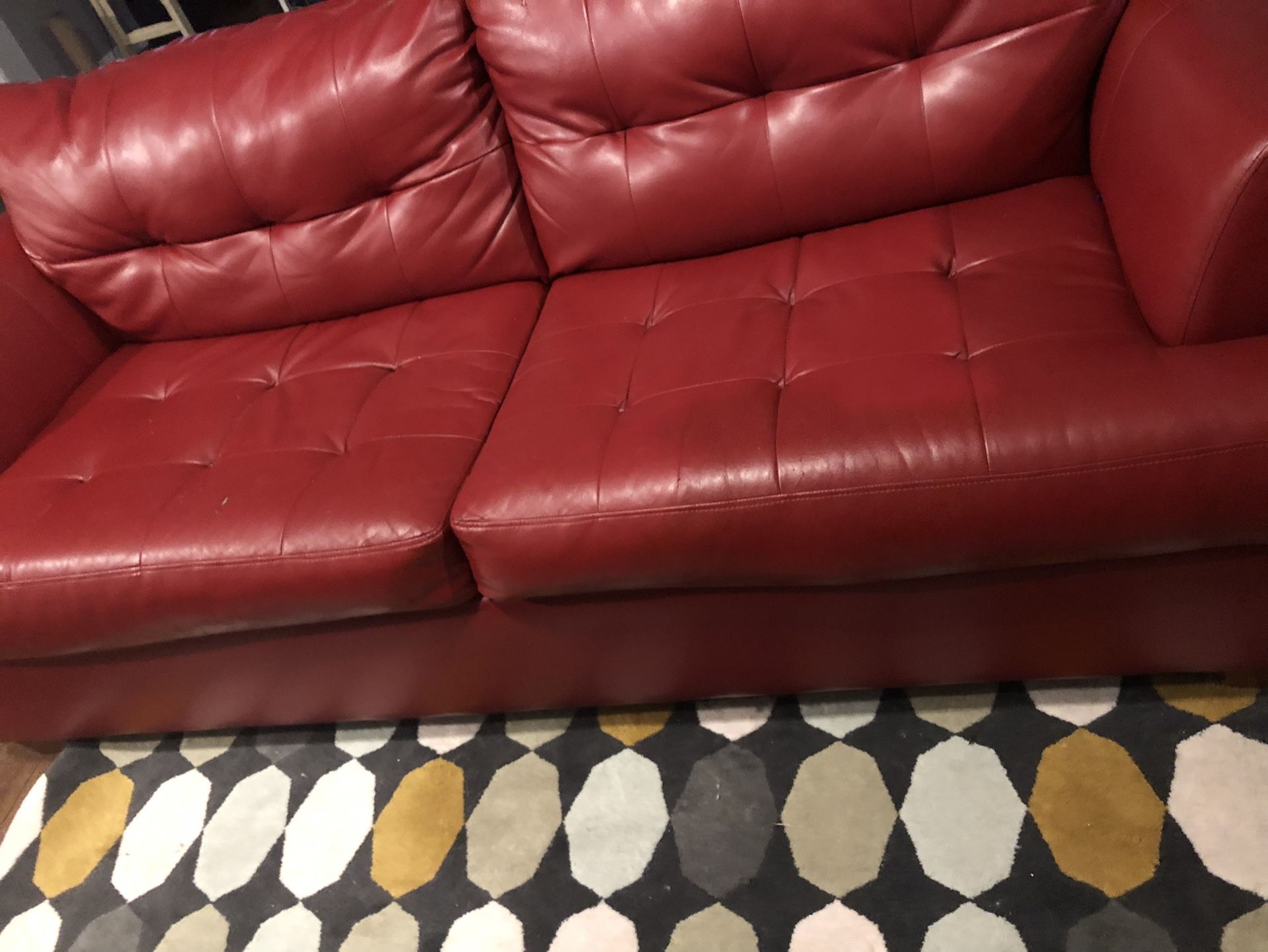 Red Leather Couch