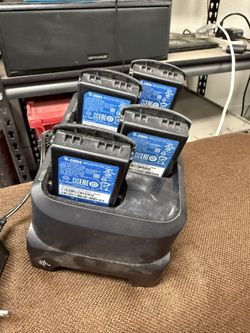 4-Slot Battery Charging Cradle + Adapter power + 4pcs batteries for zebra MC3300