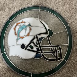 Miami Dolphins Stained Glass 