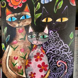ABSTRACT CAT PAINTING - Custom Paintings 