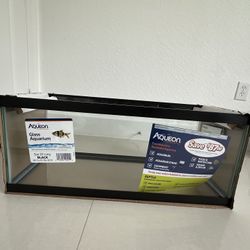 Brand New Aqueon 20 Gallon Long Aquarium – Black Trim