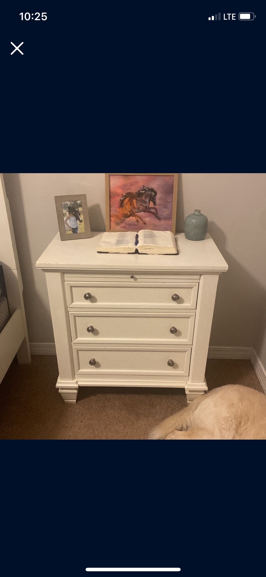 White Pottery Barn Nightstand