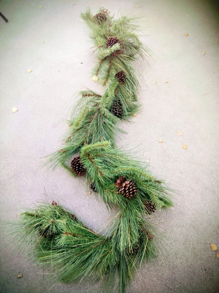 Christmas Faux Long Needle Garland 