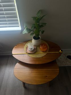 Brown rustic coffee table or side table comes with both tables