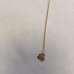 Gold Necklace With Heart  (mother) Pendant Set