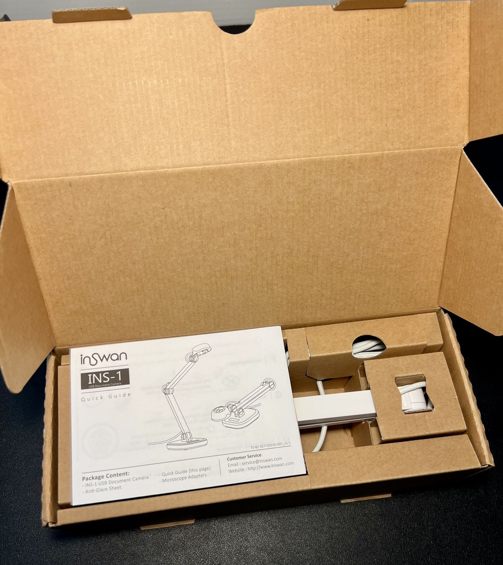 InSwan INS-1 USB Document Camera with Microscope Adapter — New in Box