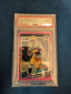 2023 Donruss Optic Dontayvion Wicks Pink #249, PSA 10