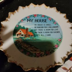 Vintage House Blessing Plate 