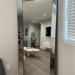 silver LARGE mirror perfect condition 