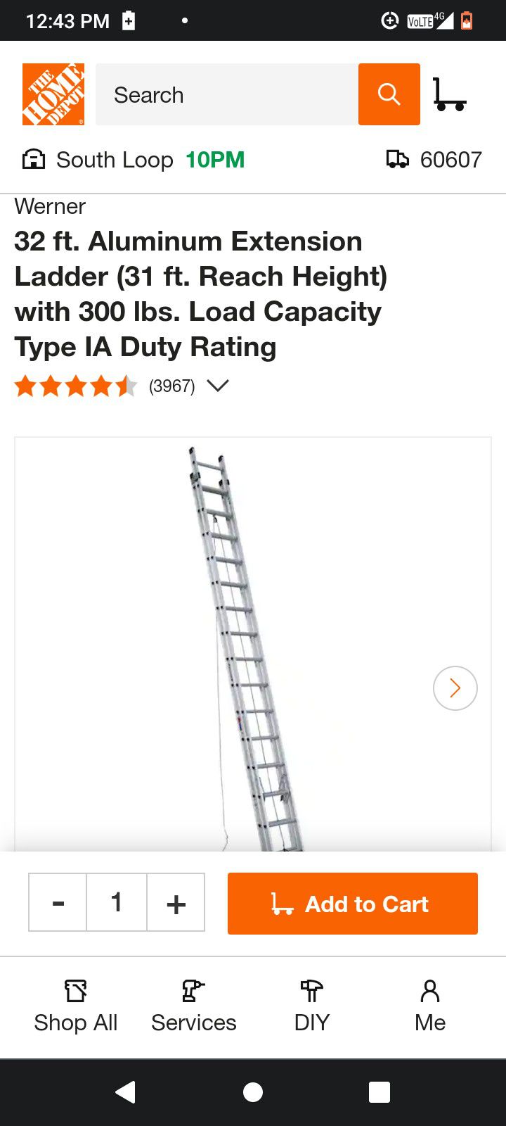 Werner 32 Inch Ladder Used Mayby 1or2 Times