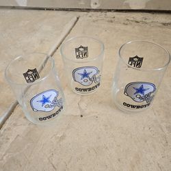 Vintage NFL  Dallas Cowboys Collectible Glassware 
