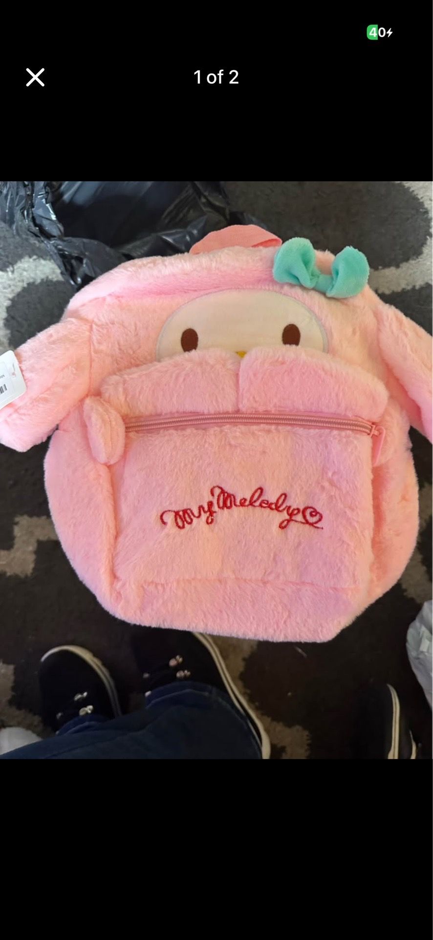 My Melody Pink Plush Backpack