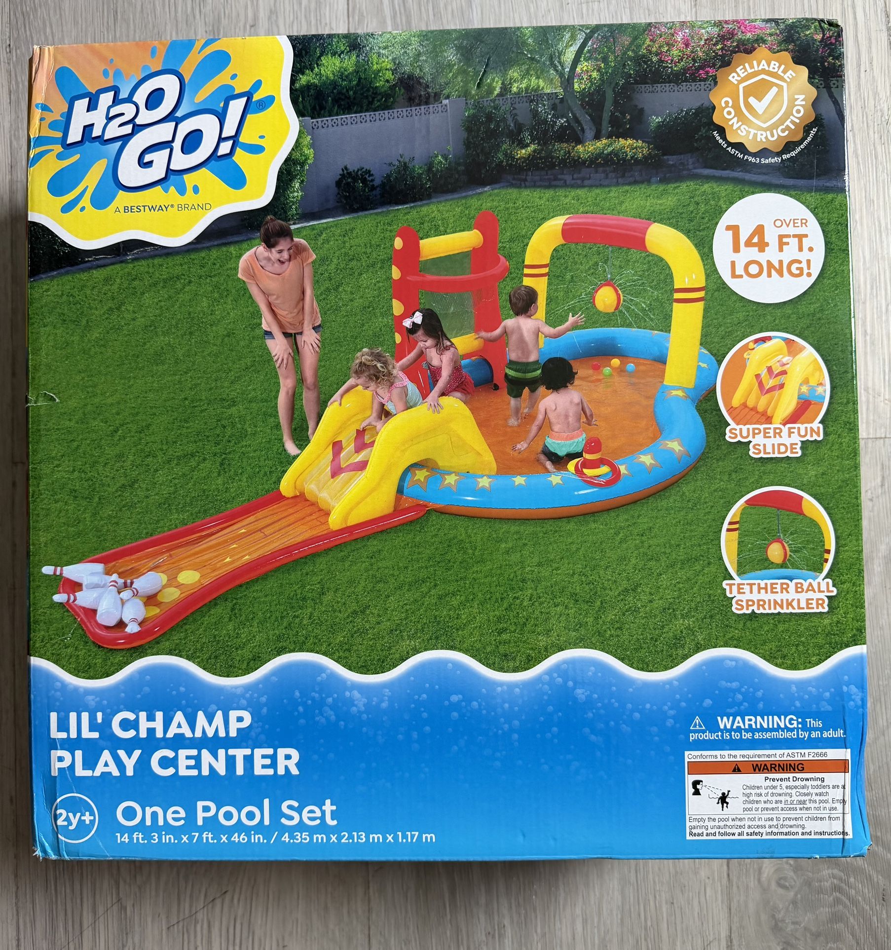 H2OGO! Lil' Champ Play Pool Center with Slide