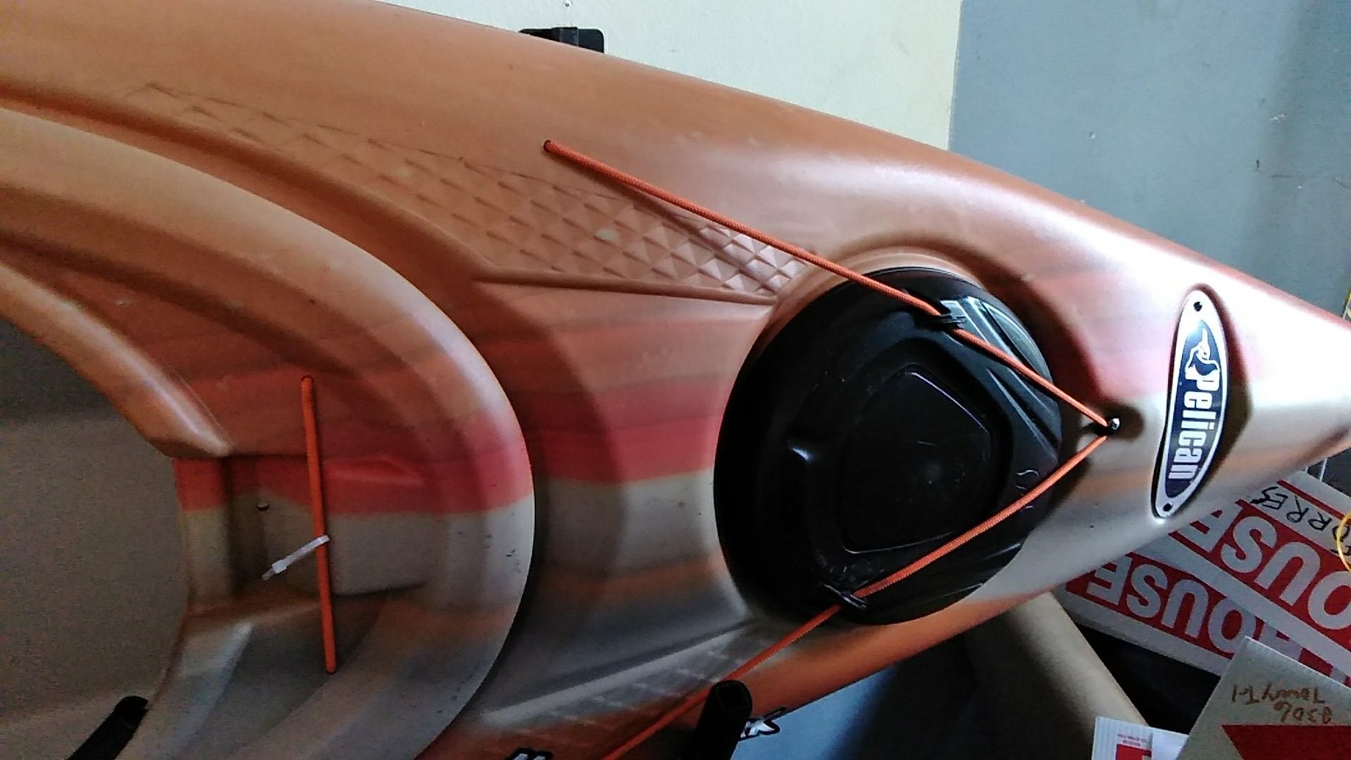 Fishing Kayak Pelican Mustang 100x with paddle used 23x for Sale